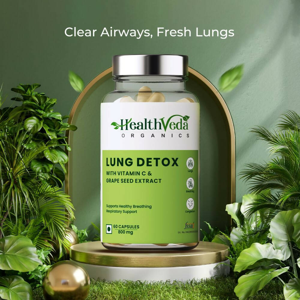 Health Veda Organics Lung Detox Veg Capsules