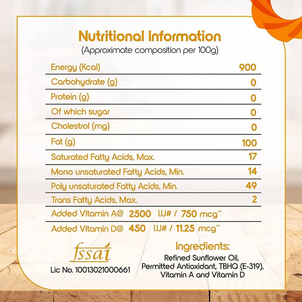 Fortune Sunlite Refined Sunflower Oil