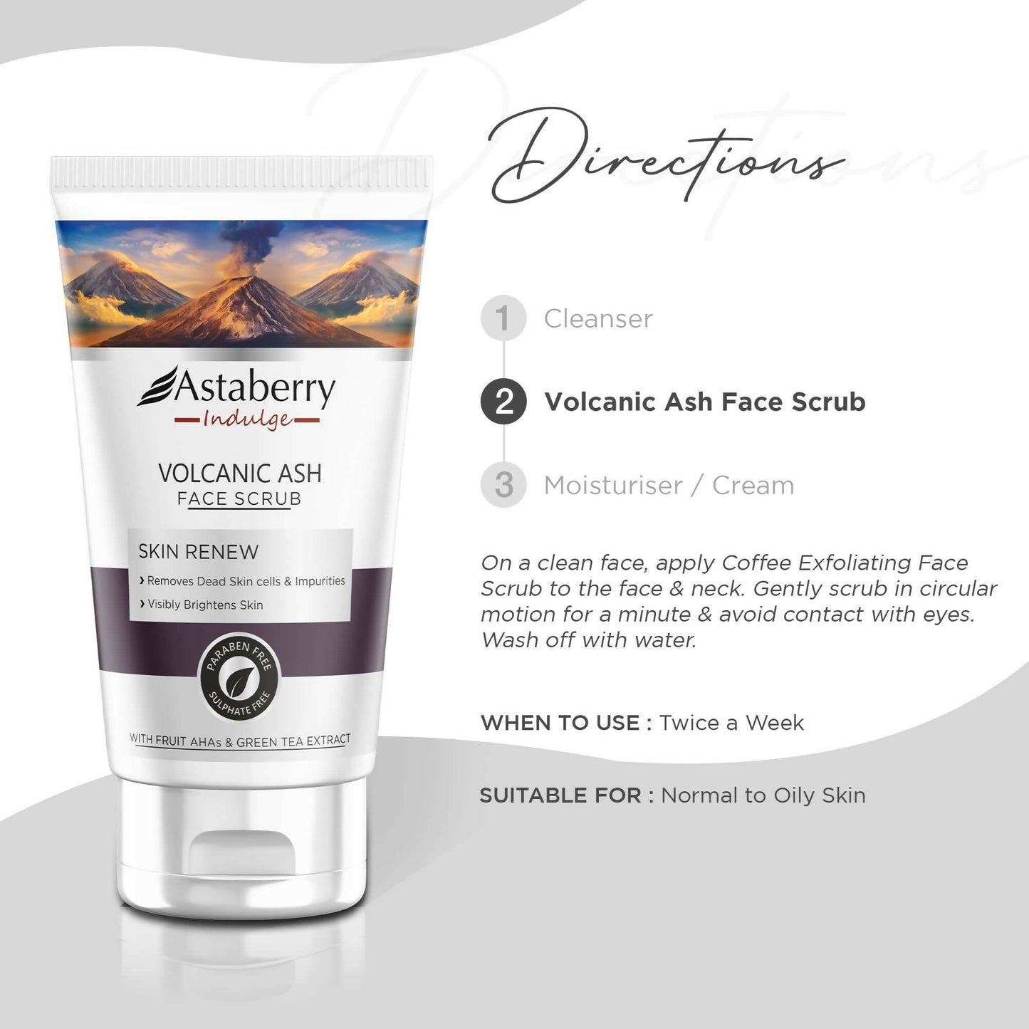 Astaberry Indulge Volcanic Ash Face Scrub