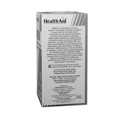 HealthAid MSM 1000 mg Tablets