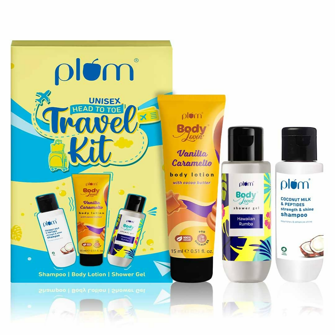 Plum Unisex Head to Toe Travel Kit - 60GM