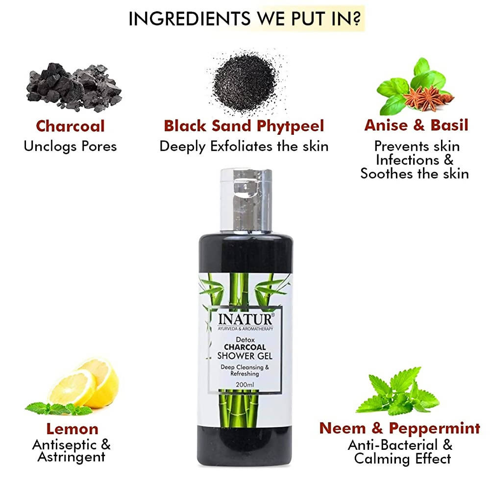 Inatur Detox Charcoal Shower Gel