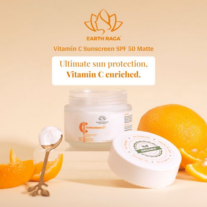 Earthraga Vitamin C Sunscreen SPF 50 Matte