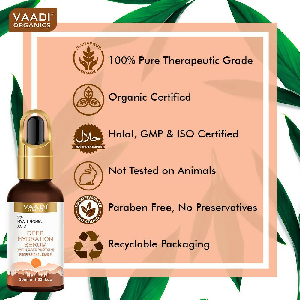 Vaadi Herbals Deep Hydration Serum With 2% Hyaluronic Acid & Oats Protein