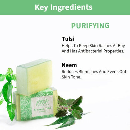 Nykaa Naturals Neem & Tulsi Purifying Bathing Soap