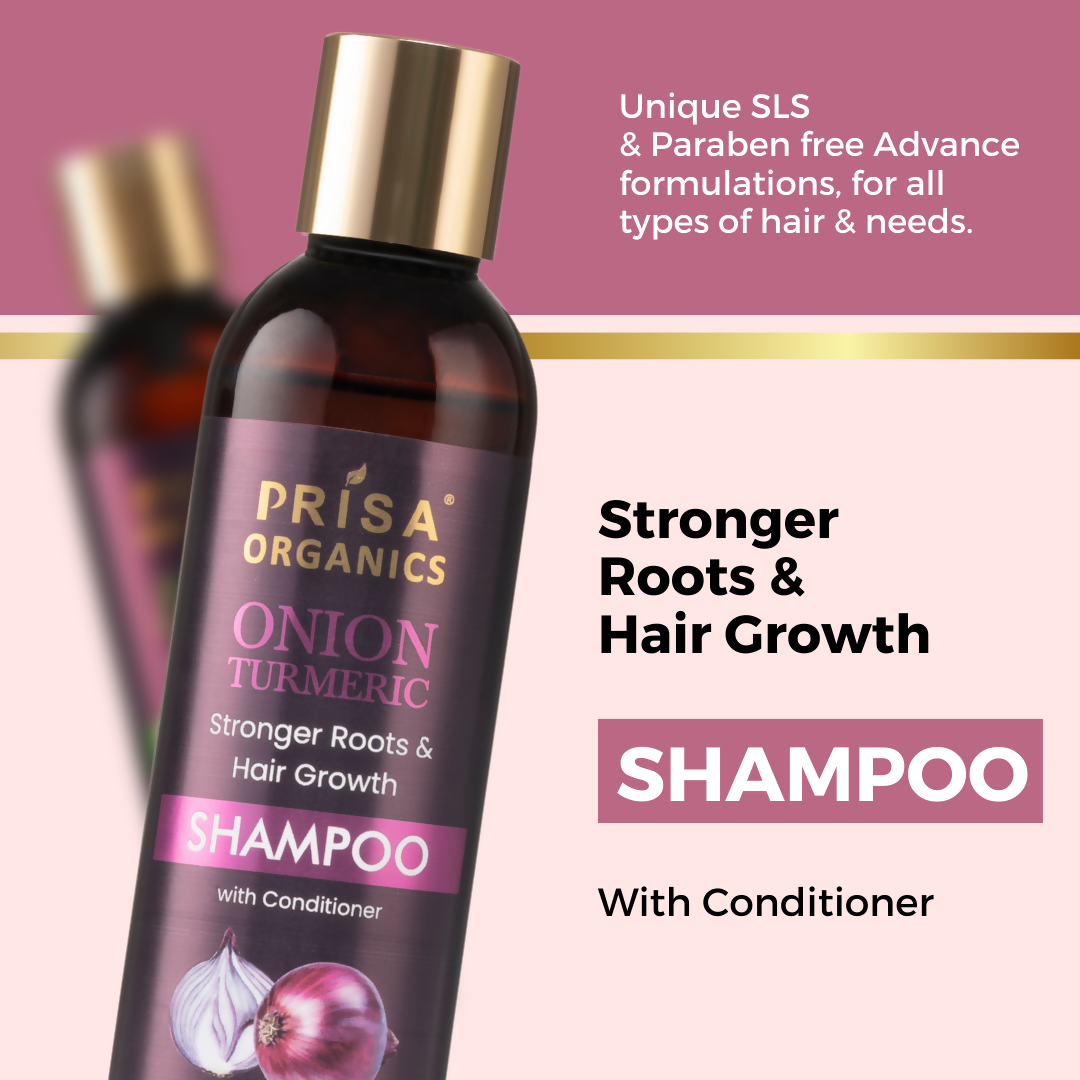 Prisa Organics Onion & Turmeric Shampoo