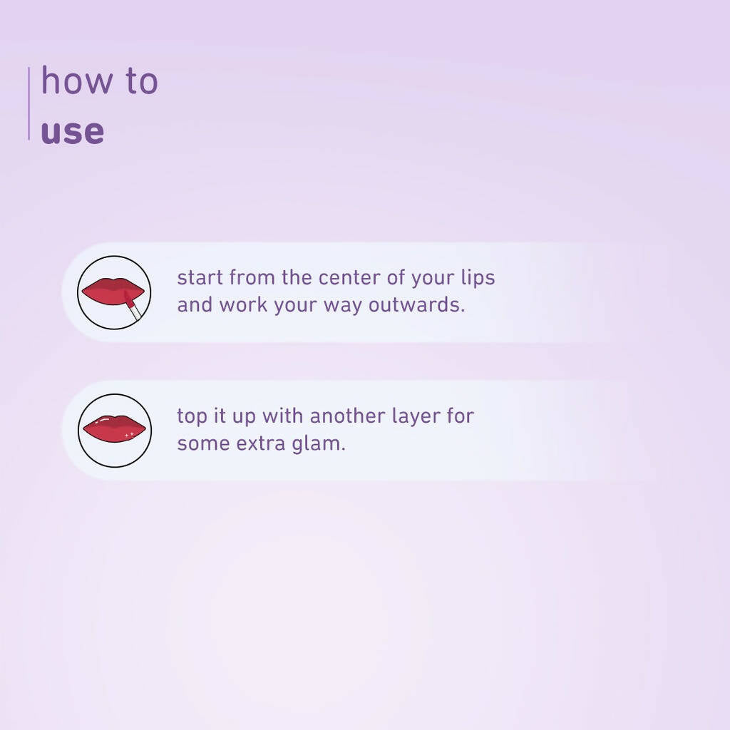 Plum Glassy Glaze Lip Lacquer 3-in-1 Lipstick + Lip Balm + Gloss 04 Blushing Babe