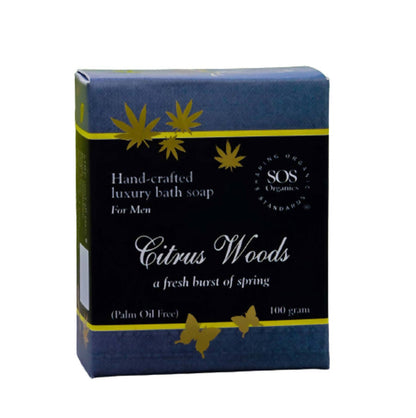 SOS Organics Hemp Soap for Men Citrus Woods - BUDEN