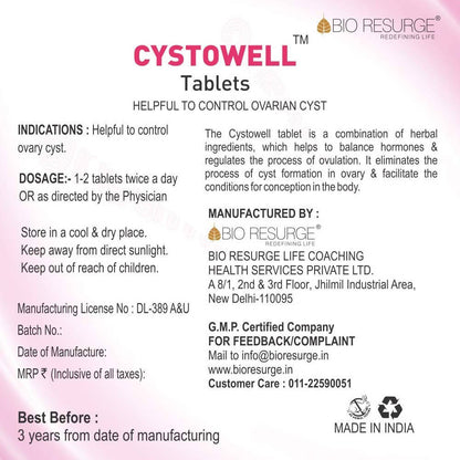 Bio Resurge Life Cystowell Tablets