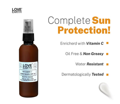 Love Earth Vitamin C Sunscreen Spf 50 Matte Finish