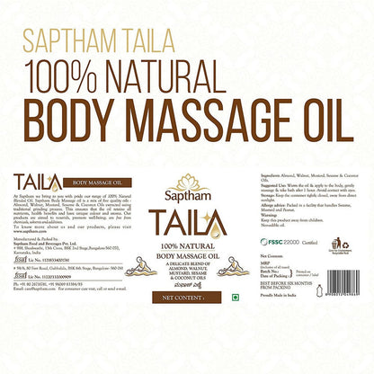 Saptham Taila 100% Natural Body Massage Oil