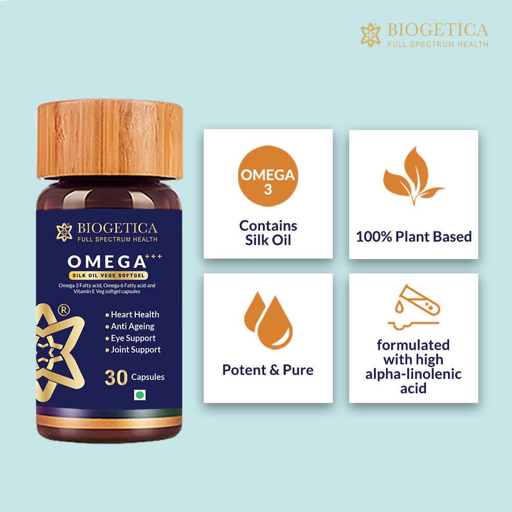 Biogetica Omega+++ Silk Oil Vege Softgel Capsules