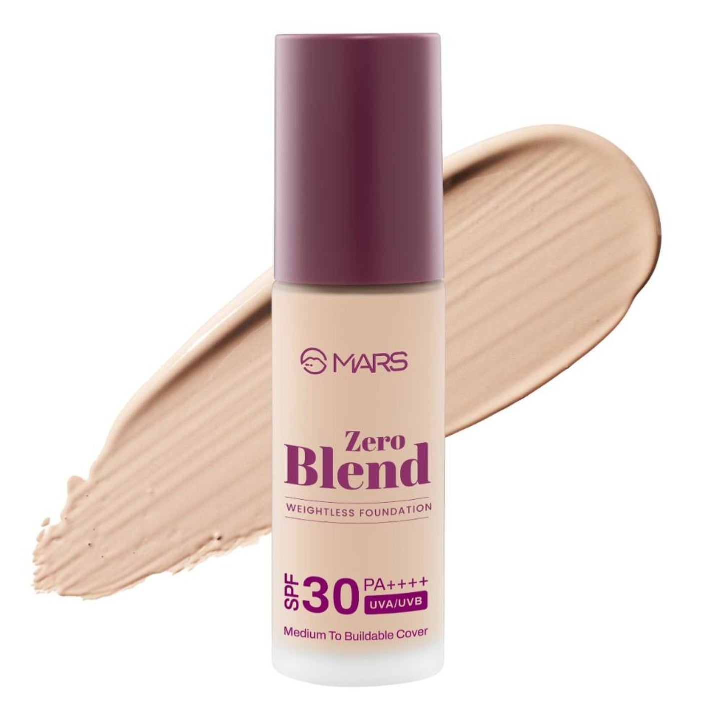 MARS Cosmetics SPF30 PA+++ Zero Blend Weightless Foundation - 04 Almond Butter