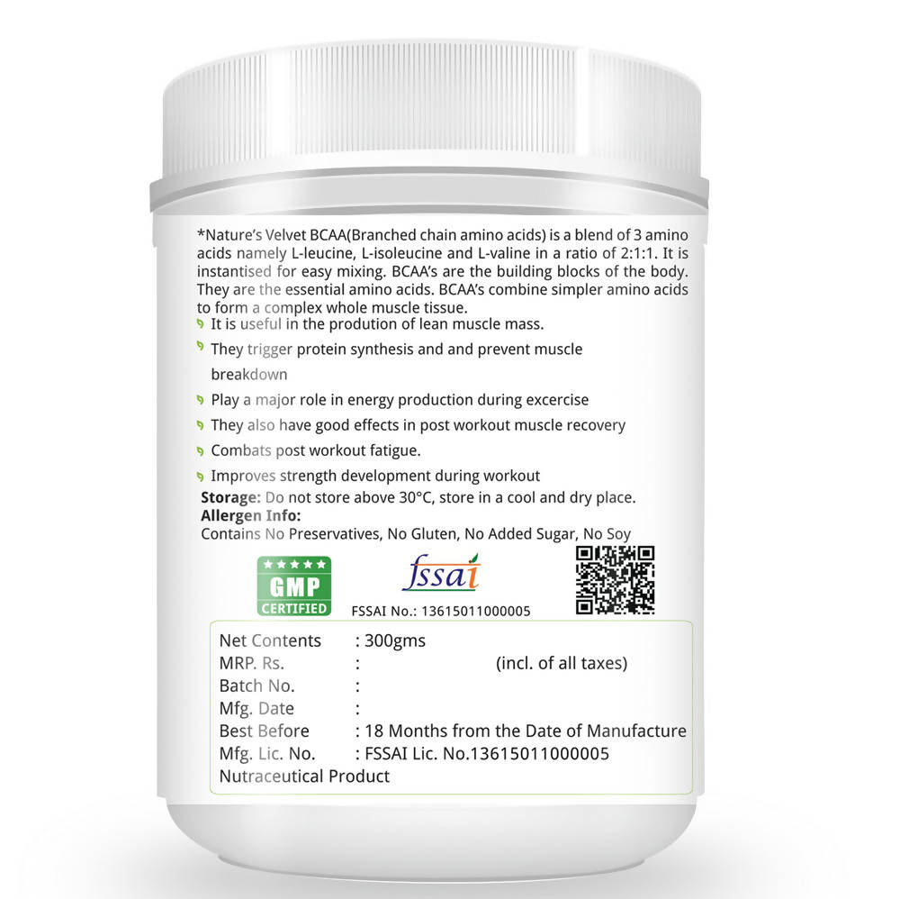 Nature's Velvet BCAA L-Leucine, L-Valine, L-Isoleucine Powder