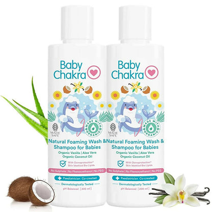 BabyChakra Natural Foaming Wash & Shampoo For Babies -  USA, Australia, Canada 