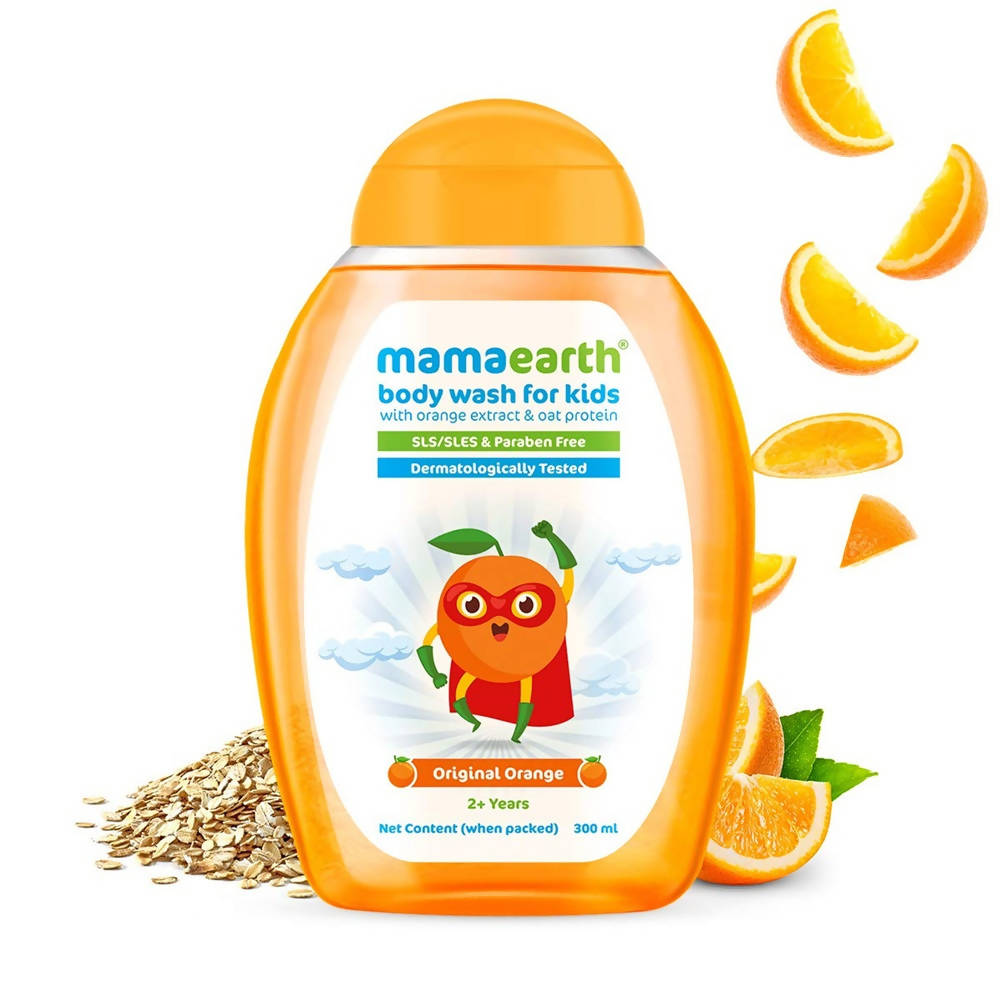 Mamaearth Original Orange Body Wash For Kids with Orange & Oat Protein