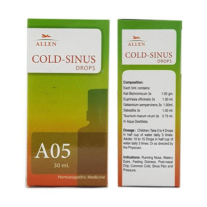 Allen Homeopathy A05 Cold-Sinus Drops