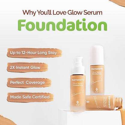 Mamaearth Glow Serum Foundation-Sand Glow