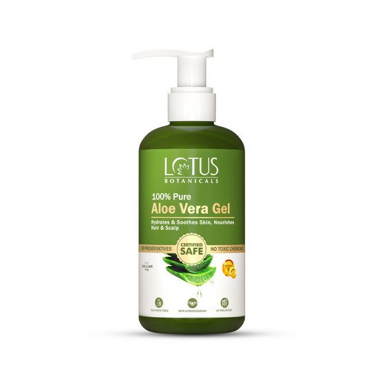 Lotus Botanicals 100% Pure Aloe Vera Gel with Vitamin E - 200ML