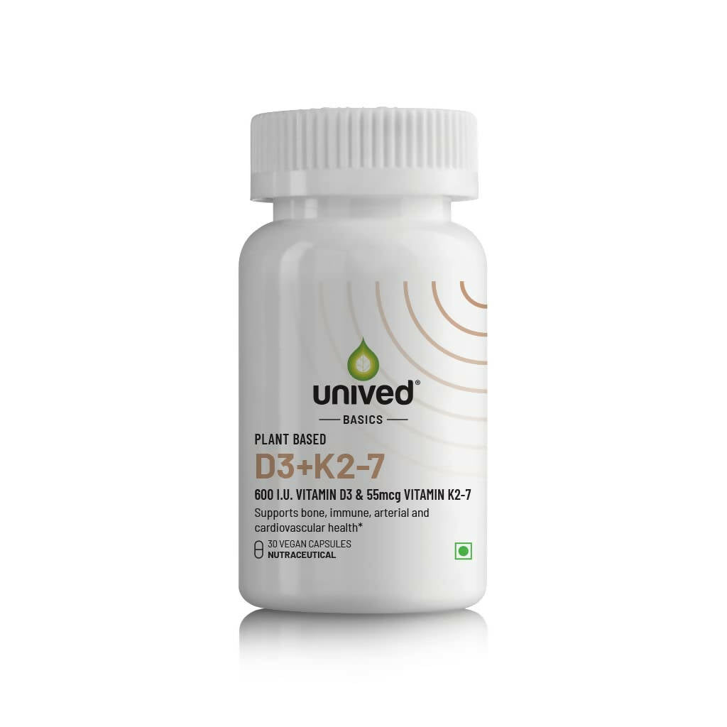 Unived Basics D3+K2 (MK-7) | Vegan Vitamin D3 600 IU & Vitamin K2-7 - BUDEN
