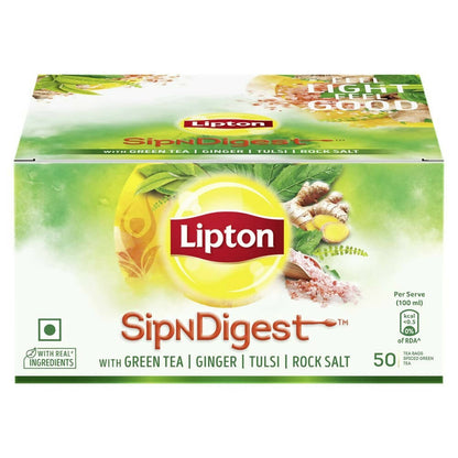 Lipton SipNDigest With Tulsi & Rock Salt Ginger Green Tea Bags