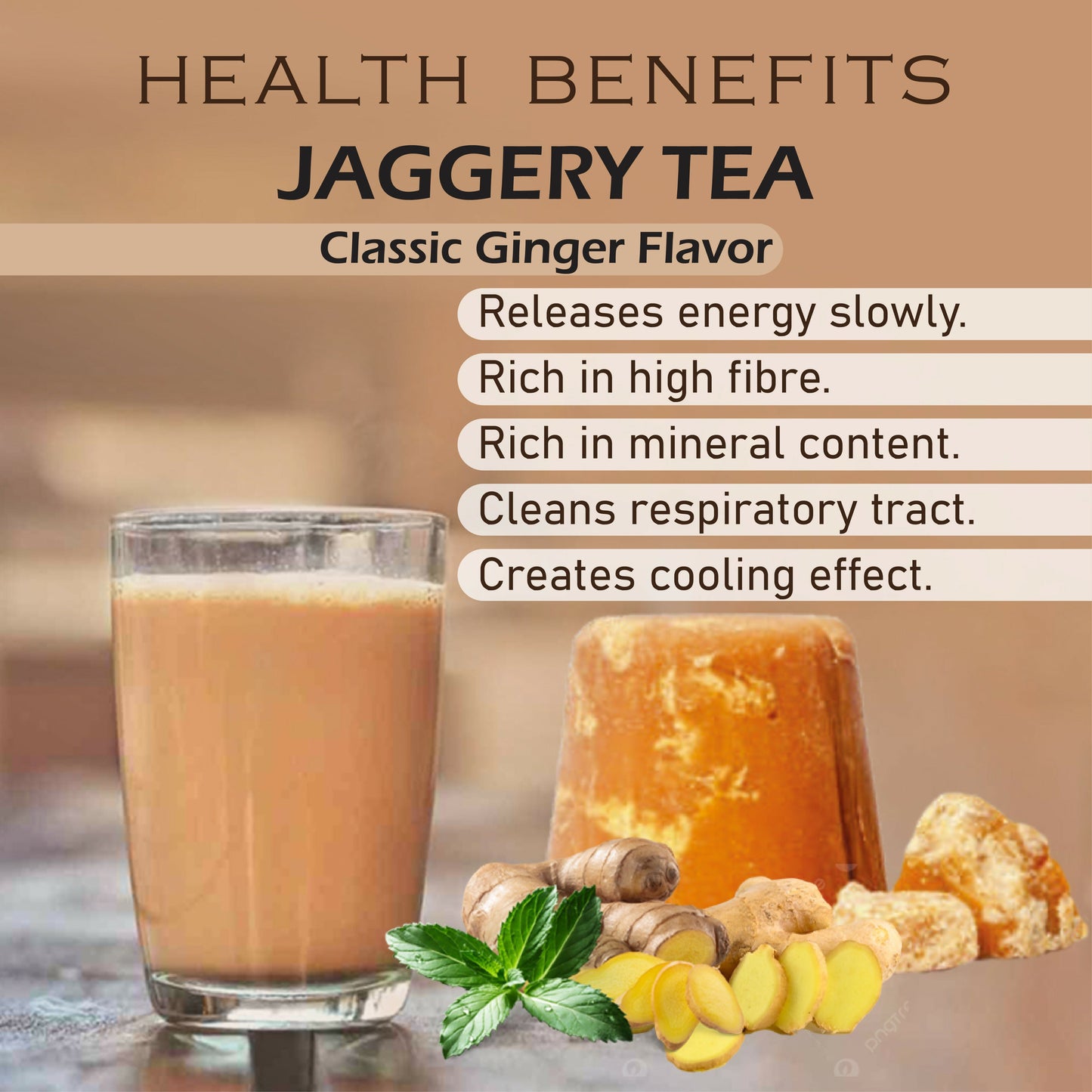 Naivedyam Classic Ginger Flavour Jaggery Tea