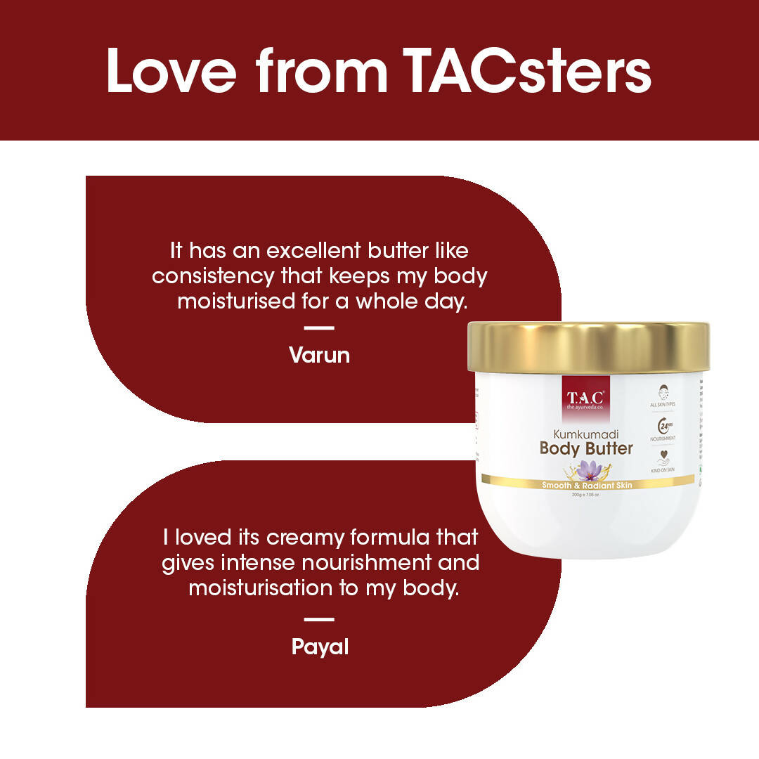 TAC - The Ayurveda Co. Kumkumadi Body Butter With Sandalwood, Saffron & Shea Butter