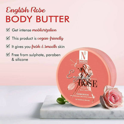 NutriGlow NATURAL'S English Rose Body Butter Cream