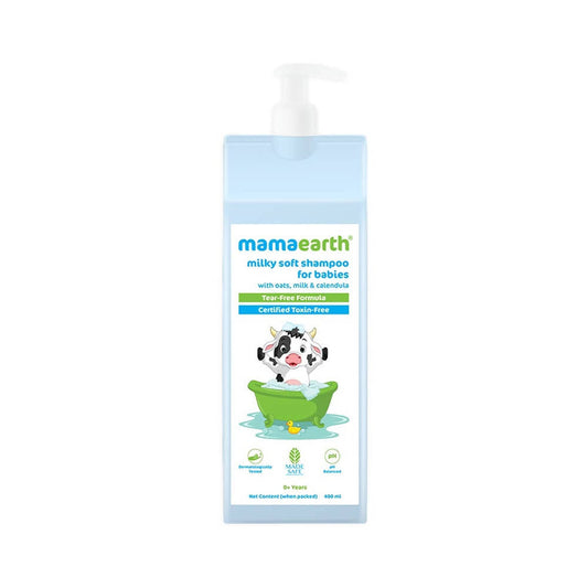 Mamaearth Milky Soft Baby Shampoo for Gently Cleanses Hair & Balances Scalp Ph - 400ML