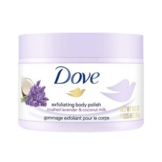 Dove Exfoliating Body Polish Scrub With Crushed Lavender And Coconut Milk