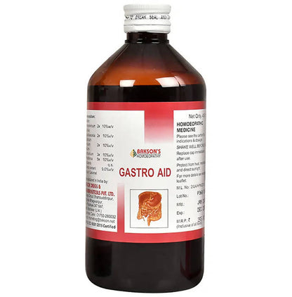 Bakson's Homeopathy Gastro Aid Syrup Sugar Free