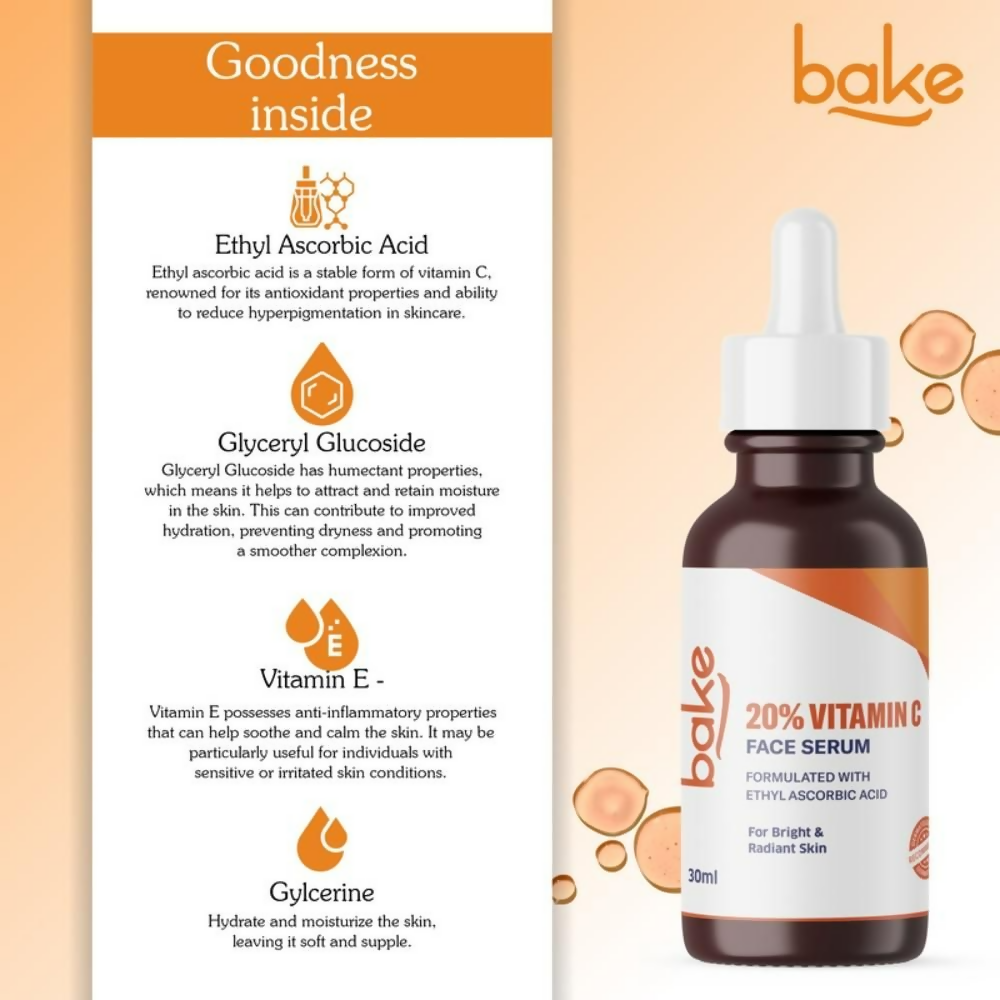 Bake 20% Vitamin C Face Serum With Ethyl Ascorbic Acid