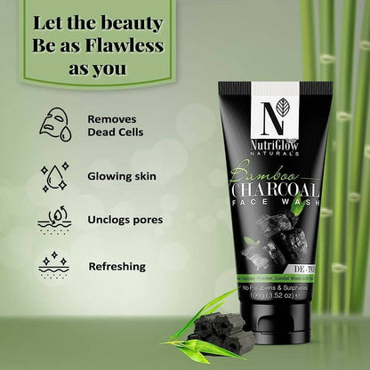 NutriGlow NATURAL'S Bamboo Charcoal Face Wash
