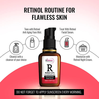 St.Botanica Retinol 2.5% E & Hyaluronic Acid Professional Facial Serum