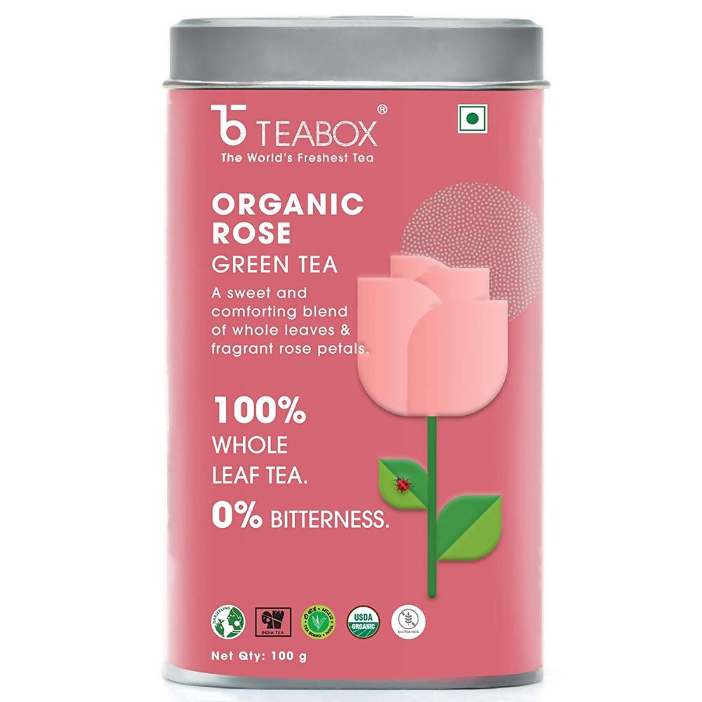 Teabox Organic Rose Green Tea Loose Leaves