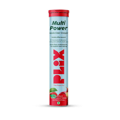 PLIX The Plant Fix Multi Power + Apple Cider Vinegar Bubbly Effervescent Tablets - Apple Burst