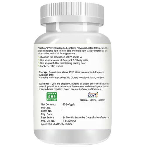 Nature's Velvet Flaxseed Oil Capsules