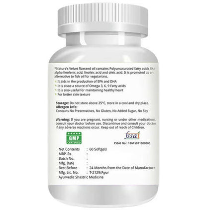 Nature's Velvet Flaxseed Oil Capsules