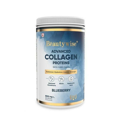 Beautywise Advanced Marine Collagen Anti-Aging Powder - Glutathione, HA & Biotin - Blueberry - BUDNE