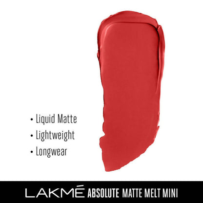 Lakme Absolute Matte Melt Mini Liquid Lip Color - Coral Camp