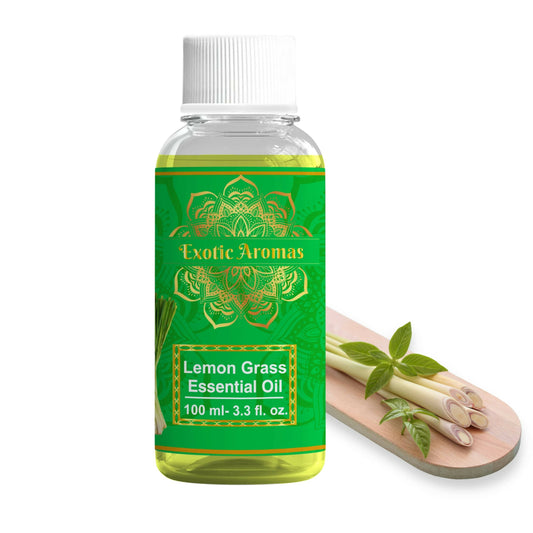 Exotic Aromas Lemongrass Essential Oil for Hair, Skin - BUDNEN