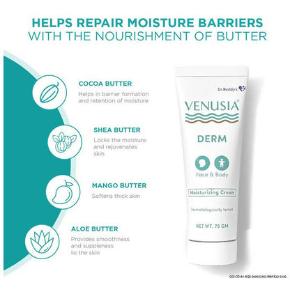 Dr. Reddy's Venusia Derm Moisturizing Cream For Face & Body