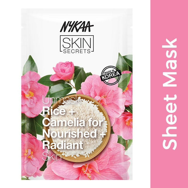 Nykaa Skin Secrets Exotic Indulgence Rice + Camellia Sheet Mask For Nourished & Radiant Skin