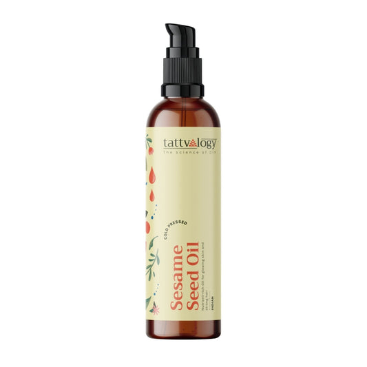 Tattvalogy Sesame Seed Oil - Cold Pressed, Strengthens Hair, Soothes & Nourishes Skin, All Naturally - 200ML