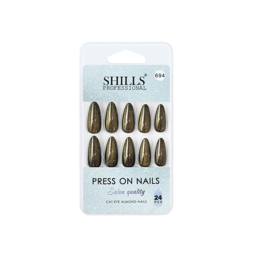 Shills Professional Reusable Press On Nails Log Almond - SPN694
