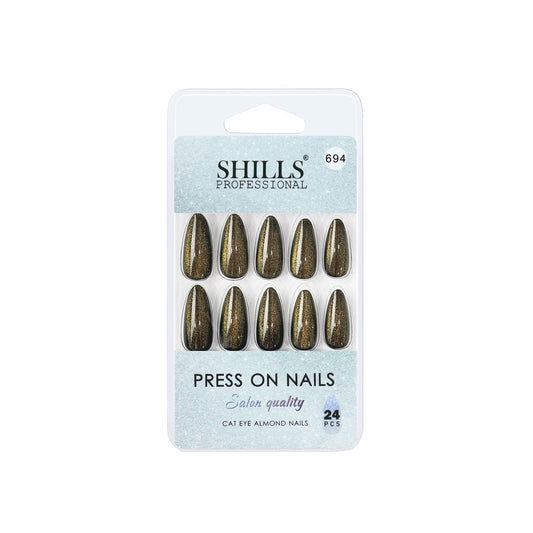 Shills Professional Reusable Press On Nails Log Almond - SPN694