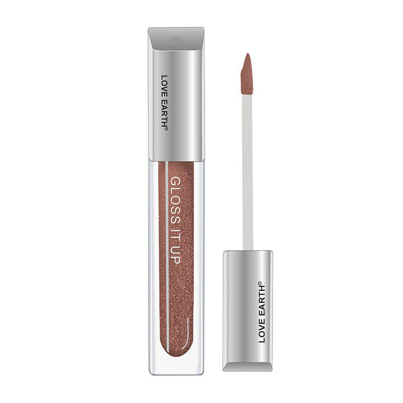 Love Earth Lip Gloss - Honey Dip (Brown Glitter) - BUDNE