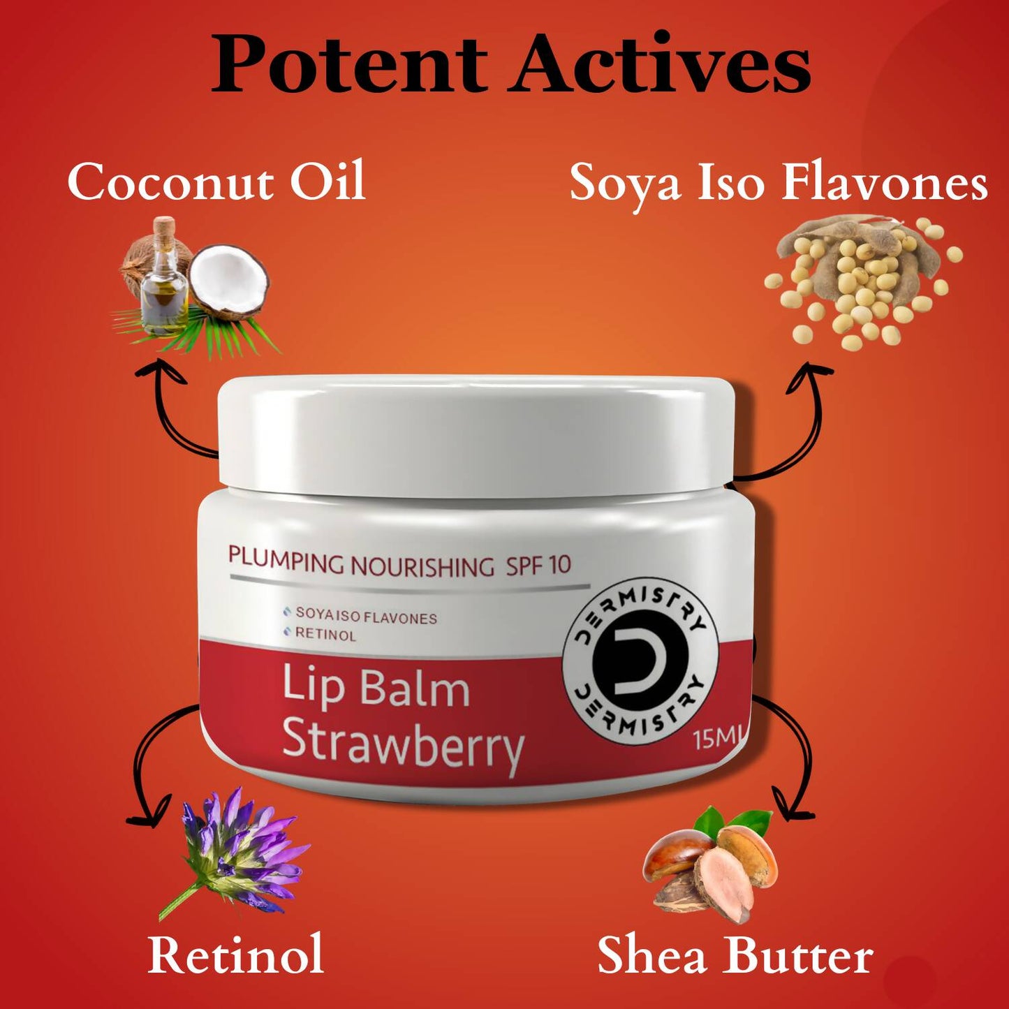 Dermistry Nourishing Cocoa Butter Lip Balm & Strawberry Lip Balm