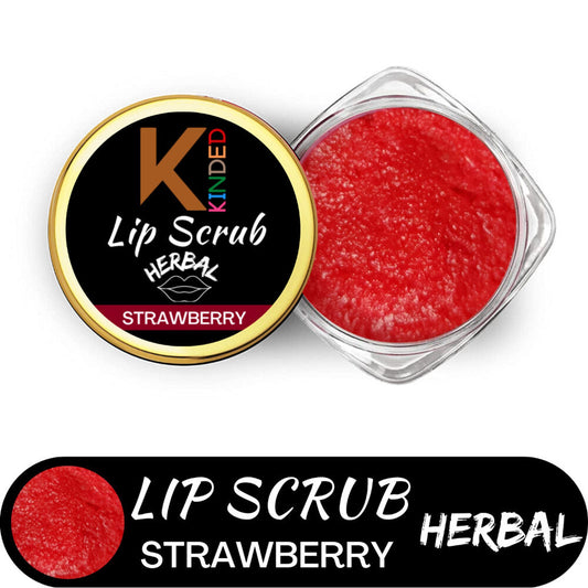 KINDED Lip Sugar Scrub Herbal Exfoliator - Strawberry