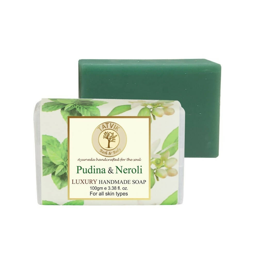 Tatvik Ayurveda Pudina & Neroli Luxury Handmade Soap - BUDEN